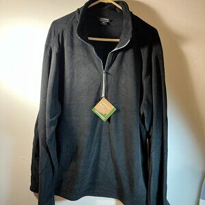 NWT - Landway 3/4 Zip Black Fleece Pull Over 3XL